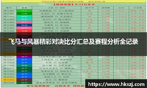 飞马与风暴精彩对决比分汇总及赛程分析全记录